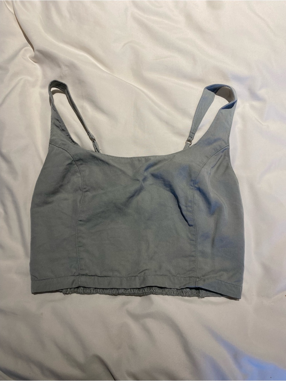 Grey Stretch Bralette Crop Top